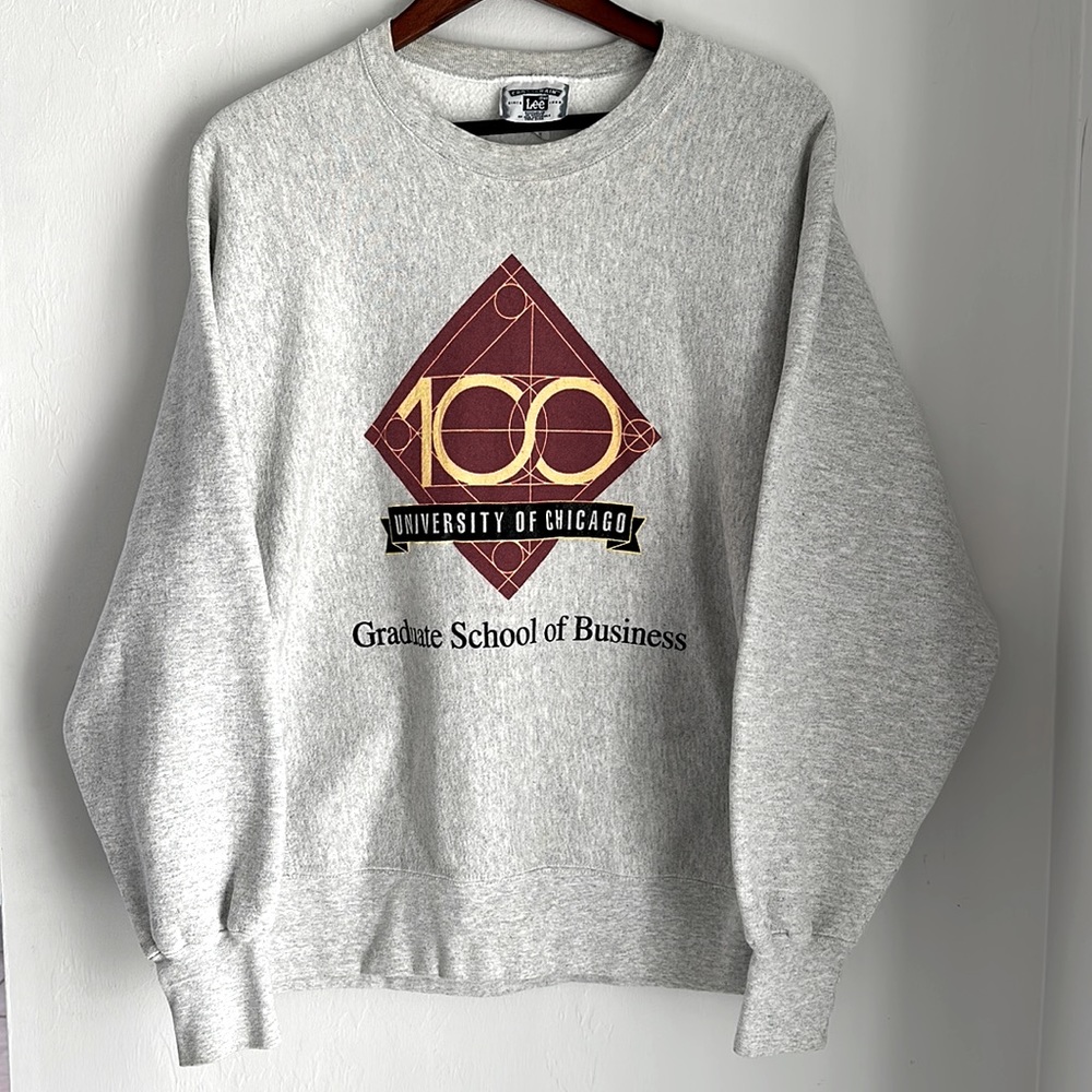 VINTAGE 90S UNIVERSITY OF CHICAGO GREY CREWNECK SWEATSHIRT MENS XL